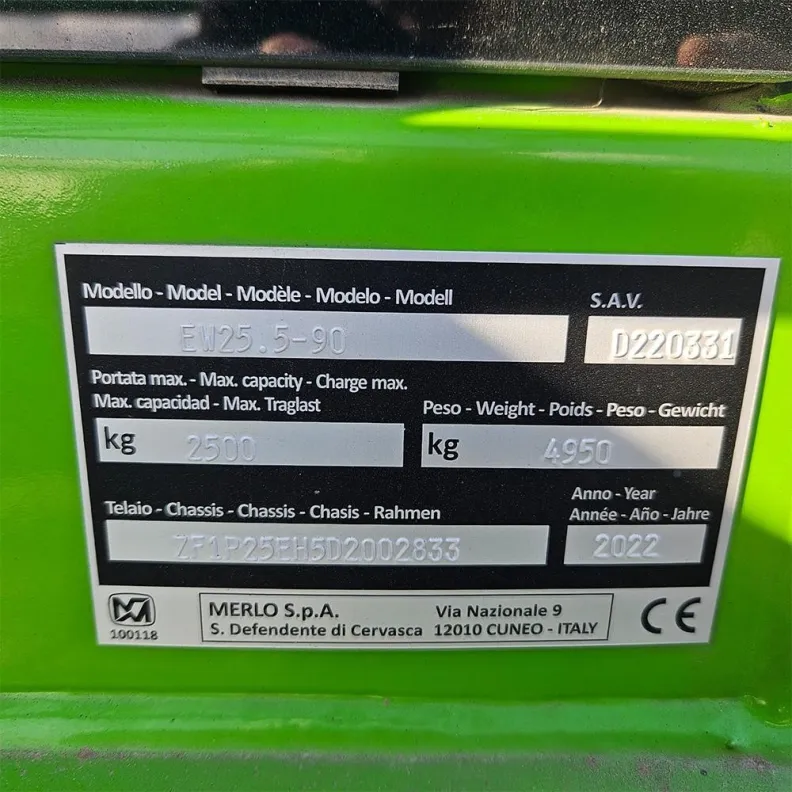 Electric Telehandler Merlo EW25.5 2022